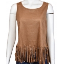 Cowgirl Hardware® Ladies' Faux Suede Fringed Tank