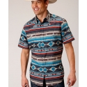 Roper® Men's Aztec Print SS Shirt