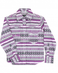 Cowgirl Hardware® Girls' Vintage Aztec LS Print Shirt