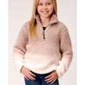 Roper® Girls' Ombre Fuzzy Fleece Pullover