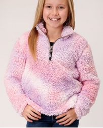 Roper® Girls' Ombre Fuzzy Fleece Pullover