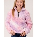 Roper® Girls' Ombre Fuzzy Fleece Pullover