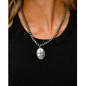 West & Co.® Ladies' Stamped Navajo Pearl Necklace