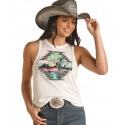 Rock and Roll Cowgirl® Ladies' Mountain Scene Graphic Tank