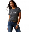 Ariat® Ladies' Cow Print Logo Tee