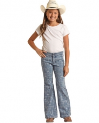 Rock and Roll Cowgirl® Girls' Desert Scene Flare Jeans