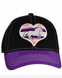 Cowgirl Hardware® Girls' Serape Heart Horse Cap
