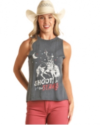 Rock and Roll Cowgirl® Ladies' Graphic Muscle Tank