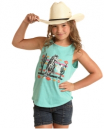 Rock and Roll Cowgirl® Girls' Horse Graphic Tank Top