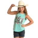 Rock and Roll Cowgirl® Girls' Horse Graphic Tank Top