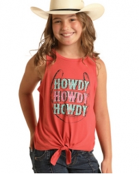 Rock and Roll Cowgirl® Girls' Howdy Graphic Tank