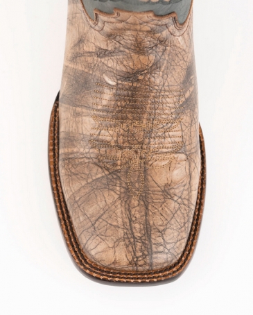 Ferinni Boot - Mens Dress Cowboy Boot - Ferrini Men's Hunter Square Toe Boots Handcrafted - Brown by Ferrini USA