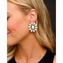 West & Co.® Ladies' Ivory Flower Cluster Earrings