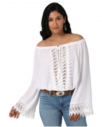 Wrangler Retro® Ladies' Lace Detail Bell Sleeve Top