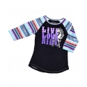 Cowgirl Hardware® Girls' Live Love Ride Raglan Top