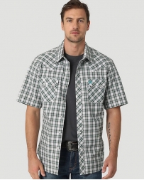 Wrangler Retro® Men's SS Sawtooth Plaid Snap