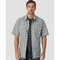 Wrangler Retro® Men's SS Sawtooth Plaid Snap