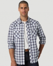 Wrangler Retro® Men's LS Sawtooth Snap Plaid Snap