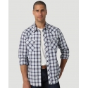 Wrangler Retro® Men's LS Sawtooth Snap Plaid Snap