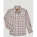 Wrangler Retro® Boys' LS Sawtooth Snap Plaid