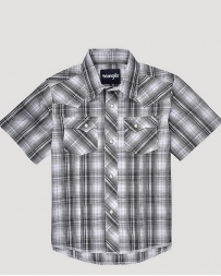 Wrangler® Boys' Fashion Snap SS Plaid