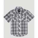 Wrangler® Boys' Fashion Snap SS Plaid