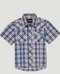 Wrangler® Boys' Fashion Snap SS Plaid