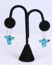 Ladies' Marbled Cow Hoops Turquoise