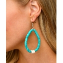 West & Co.® Ladies' Turquoise & Ivory Teardrop ER