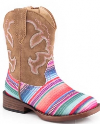 Roper® Girls' Toddler Glitter Serape Boot