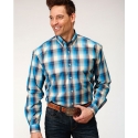 Roper® Men's LS 1 Pocket Button Plaid