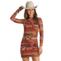 Rock and Roll Cowgirl® Ladies' Mesh Desert Scene Dress