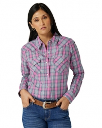 Wrangler® Ladies' Plaid Snap Western Shirt