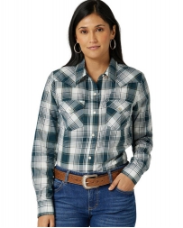 Wrangler® Ladies' Plaid Snap Western Shirt