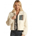 Rock and Roll Cowgirl® Ladies' Pocket Contrast Sherpa Jacket