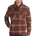 Powder River Outfitters Men's Burgundy Plaid Wool Coat