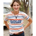 Cruel® Ladies' Striped Darlin Graphic Tee