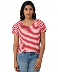 Wrangler® Ladies' Striped Flutter Sleeve Top
