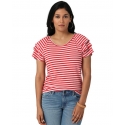 Wrangler® Ladies' Striped Flutter Sleeve Top