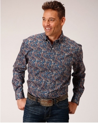 Roper® Men's LS Print Snap Shirt