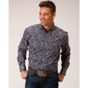 Roper® Men's LS Print Snap Shirt