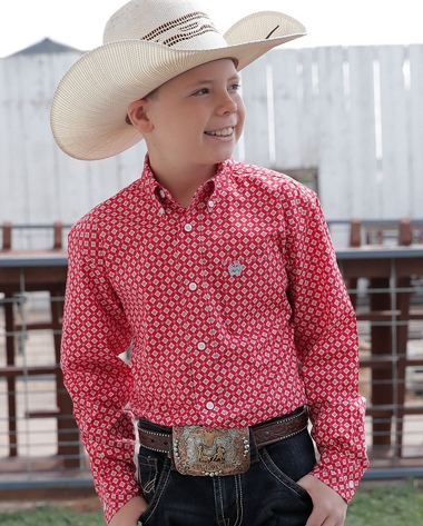 Cinch® Boys' Long Sleeve Print Shirt - Fort Brands