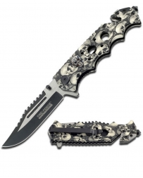 Master Cutlery® 3.5" Folding Skull Handle Knife