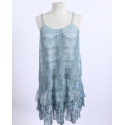 Ladies' Denim Look Ruffle Dress