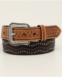 3D Belt Company® Men's Tooled Studded Belt