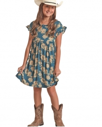 Rock and Roll Cowgirl® Girls' Floral Print Dress