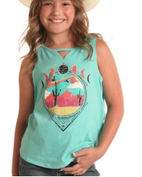 Rock and Roll Cowgirl® Girls' V-Detail Graphic Tank