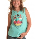 Rock and Roll Cowgirl® Girls' V-Detail Graphic Tank