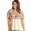 Panhandle® Ladies' Off Shoulder Aztec Top