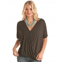 Panhandle® Ladies' Foldover Surplice Top